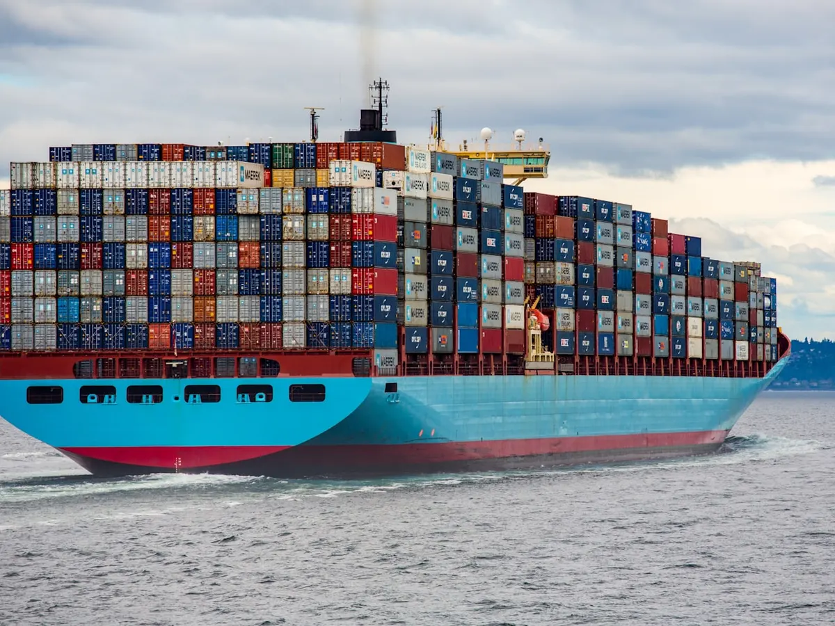 Port and international cargo scene related to customs clearance procedures